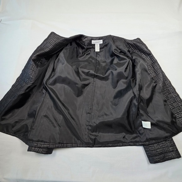 Sag Harbor Quilted Front Zip Lightweight Jacket Black Women 10 Sleek Modern Chic - Picture 13 of 16